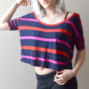 Batwing Striped Crop